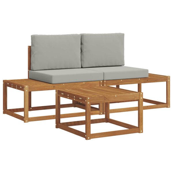 vidaXL Z&aacute;hradn&aacute; s&uacute;prava gaučov s vank&uacute;&scaron;om 3 pcs Pr&iacute;rodn&aacute;