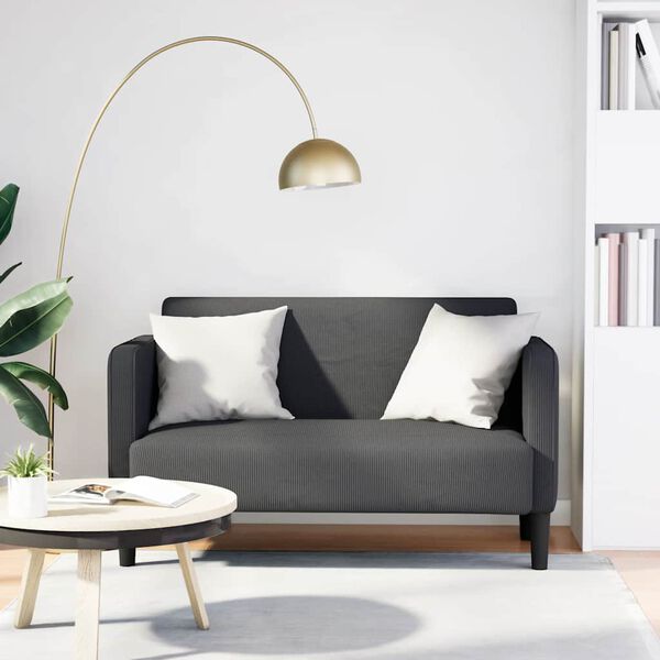 vidaXL Loveseat Pohovka tmavo&scaron;ed&aacute; 109 cm man&scaron;estrov&aacute; l&aacute;tka
