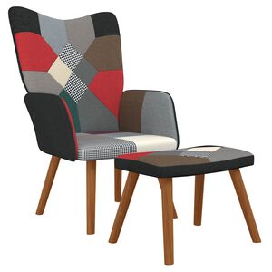 vidaXL Relaxačn&eacute; kreslo s podnožkou patchwork l&aacute;tkov&eacute;