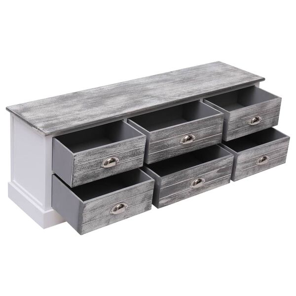 vidaXL Lavička do chodby, sivá 115x30x40 cm, drevo