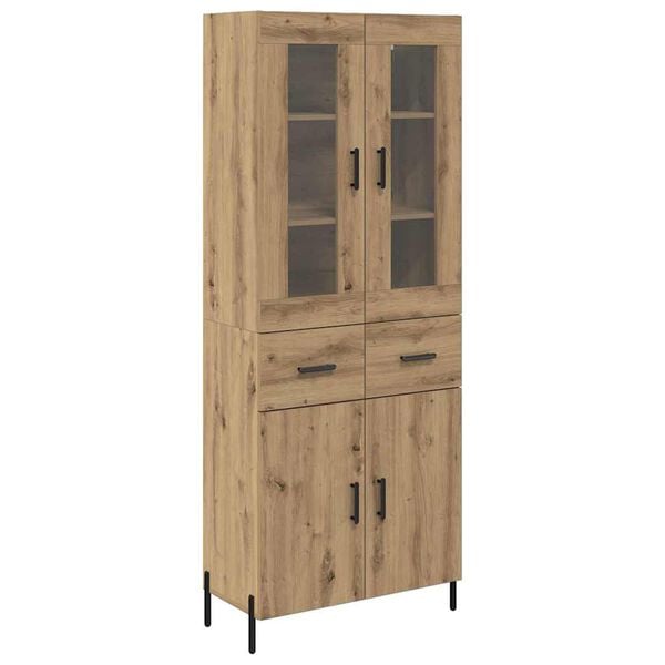 vidaXL Highboard Remeseln&yacute; dub 69,5 x 34 x 180 cm Kompozitn&eacute; drevo