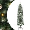 vidaXL Umel&yacute; chud&yacute; vianočn&yacute; strom Zelen&aacute; a biela 210 cm