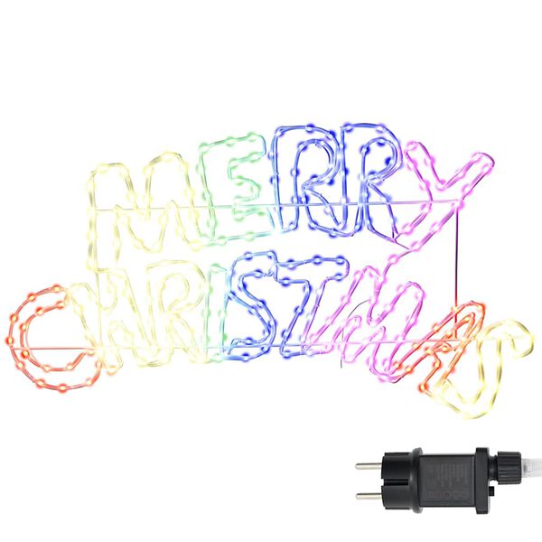 vidaXL Vianočn&yacute; znak s 240 LED-i Viacfarebn&yacute; 99,5 x 54 cm PVC