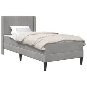 vidaXL R&aacute;m postele s matracom Svetlosiv&aacute; 80 x 200 cm Zamat