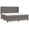 vidaXL Boxspring posteľ s matracom siv&aacute; 200x200 cm umel&aacute; koža