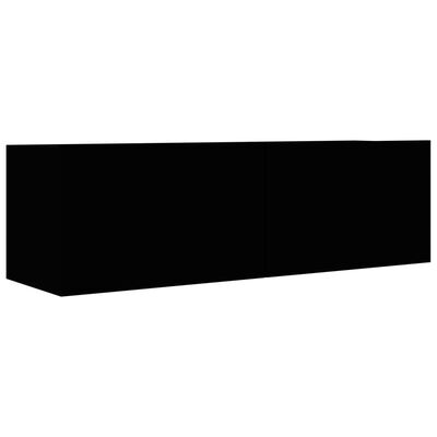 vidaXL 2-dielna súprava TV skriniek čierna drevotrieska