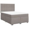vidaXL Posteľn&yacute; r&aacute;m boxspring s matracom sivohned 160x200 cm l&aacute;tka