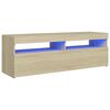 vidaXL TV skrinka s LED svetlami dub sonoma 120x35x40 cm