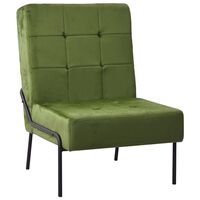 vidaXL Relaxačná stolička 65x79x87 cm svetlozelená zamatová