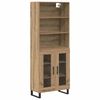 vidaXL Highboard 2 ks Remeseln&yacute; dub 69,5 x 34 x 180 cm