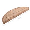 vidaXL Kobercové nášľapy na schody hnedé 15 ks 65x21x4 cm