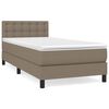 vidaXL Posteľn&yacute; r&aacute;m boxspring s matracom sivohned&yacute; 90x190 cm l&aacute;tka