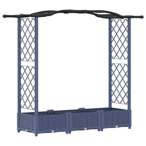 vidaXL Vyv&yacute;&scaron;en&yacute; z&aacute;hon s mriežkou a strechou Siv&aacute; 169 x 40 x 123 cm PP