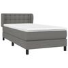 vidaXL Boxspring posteľ s matracom tmavosiv&aacute; 100x200 cm l&aacute;tka