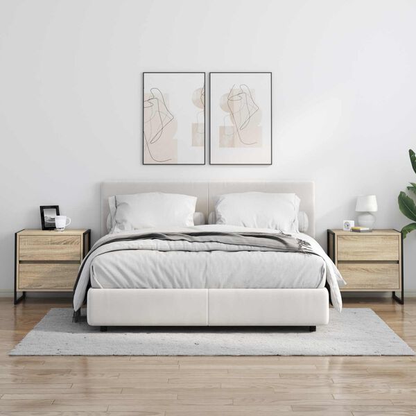 vidaXL Nočn&yacute; stol&iacute;k Sonoma 50 x 39.5 x 50 cm Kompozitn&eacute; drevo