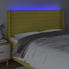 vidaXL Čelo postele s LED zelen&eacute; 163x16x118/128 cm l&aacute;tka