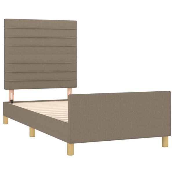 vidaXL R&aacute;m postele bez matraca Taupe 90x190 cm L&aacute;tka