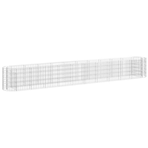 vidaXL Gabiónový vyvýšený záhon pozinkované železo 400x50x50 cm