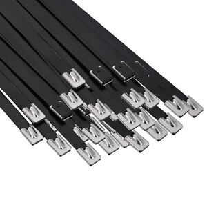 vidaXL Viazac&iacute; p&aacute;s na k&aacute;ble 250 ks 7,9 x 600 mm Čierna