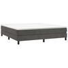 vidaXL Posteľn&yacute; r&aacute;m boxspring s matracom tmavosiv&yacute; 180x200 cm zamat