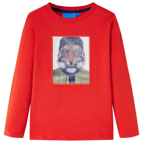Detské tričko s dlhým rukávom červené 92
