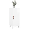 vidaXL Komoda leskl&aacute; biela 34,5x34x90 cm spracovan&eacute; drevo