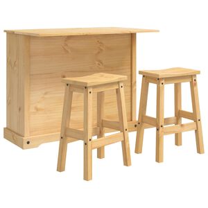 vidaXL Kuchynsk&yacute; ostrovn&yacute; set 3 ks Medov&yacute; vosk 112 x 70 x 91,5 cm