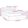 vidaXL Boxspring posteľ s matracom tmavosiv&aacute; 140x200 cm l&aacute;tka