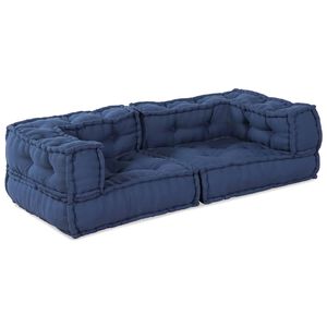 vidaXL Modulov&aacute; pohovka 3 pcs Indigo 140 x 70 x 36 cm L&aacute;tka