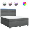 vidaXL Boxspring posteľ s matracom tmavosiv&aacute; 180x200 cm l&aacute;tka