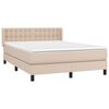 vidaXL Boxspring posteľ s matracom kapučínová 140x190 cm umelá koža