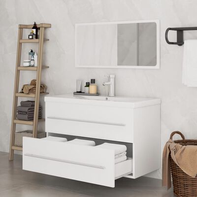 vidaXL 3-dielna súprava kúpeľňového nábytku biela