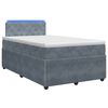 vidaXL Posteľ boxspring s matracom Tmavosiv&aacute; 120 x 190 cm Zamat