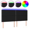 vidaXL Čelo postele s LED čierne 180x5x118/128 cm l&aacute;tka