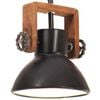 vidaXL Industri&aacute;lna z&aacute;vesn&aacute; lampa 25 W, čierna, okr&uacute;hla 19 cm E27