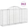vidaXL Obl&uacute;kov&eacute; gabi&oacute;nov&eacute; ko&scaron;e 13 ks 200x30x100/120cm pozinkov. železo