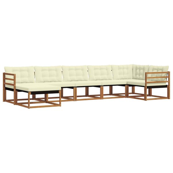 vidaXL Z&aacute;hradn&aacute; s&uacute;prava gaučov s vank&uacute;&scaron;om 21 pcs Pr&iacute;rodn&aacute; a kr&eacute;mov&aacute;