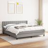 vidaXL Boxspring posteľ s matracom svetlosiv&aacute; 100x200 cm l&aacute;tka