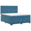 vidaXL Posteľ boxspring s matracom Modr&aacute; 180 x 200 cm Zamat