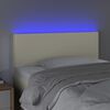 vidaXL Čelo postele s LED kr&eacute;mov&eacute; 80x5x78/88 cm umel&aacute; koža