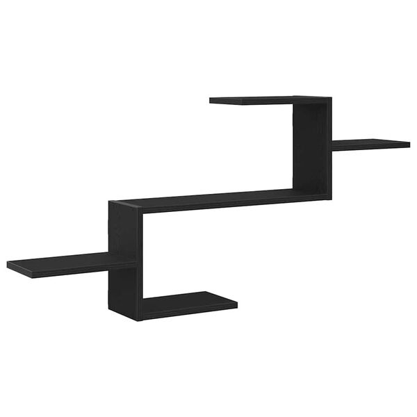 vidaXL Nástenná polica čierny dub 104x15x49 cm kompozitné drevo