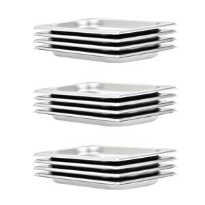 vidaXL Gastron&aacute;doby 12 ks, GN 1/4, 20 mm, nehrdzavej&uacute;ca oceľ