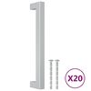vidaXL Rukov&auml;te na skrinku 20 ks strieborn&aacute; 160 mm nehrdzavej&uacute;ca oceľ