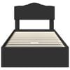 vidaXL &Uacute;ložn&aacute; posteľ so z&aacute;suvkou Čierna 100 x 200 cm Kompozitn&eacute; drevo