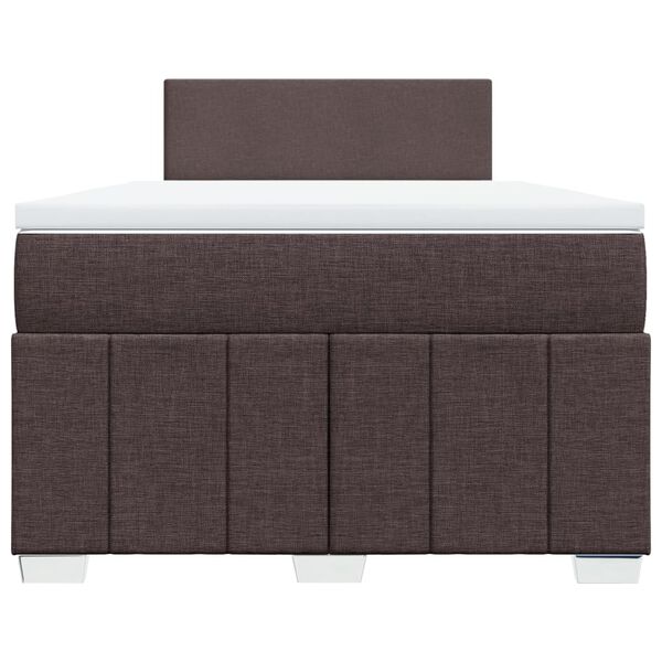 vidaXL Boxspring posteľ s matracom tmavohned&aacute; 120x190 cm l&aacute;tka