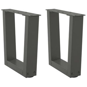 vidaXL Nohy konferenčn&eacute;ho stol&iacute;ka v tvare V, 2 ks, antracitov&eacute;, 30 x (30-31,3) cm, oceľ