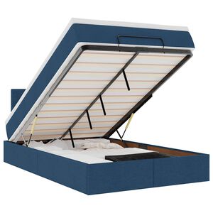 vidaXL Osmansk&aacute; posteľ s matracom modr&aacute; 120x200 cm l&aacute;tka