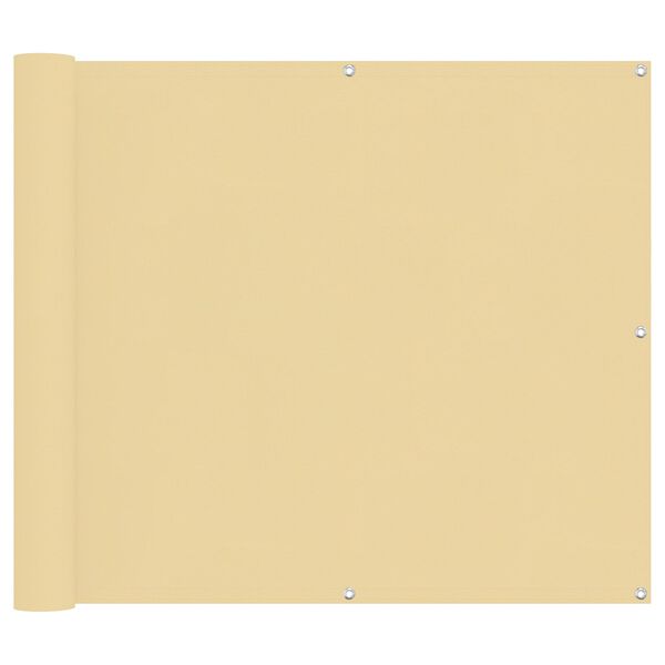 vidaXL Balk&oacute;nov&aacute; obrazovka Pieskov&aacute; 100 x 600 cm Oxfordsk&aacute; l&aacute;tka