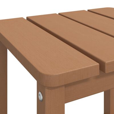 vidaXL Záhradný stôl Adirondack hnedý 38x38x46 cm HDPE