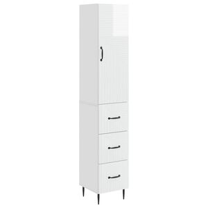 vidaXL Sada skr&iacute;ň 2 pcs Biela s vysok&yacute;m leskom 33 x 34,5 x 90 cm